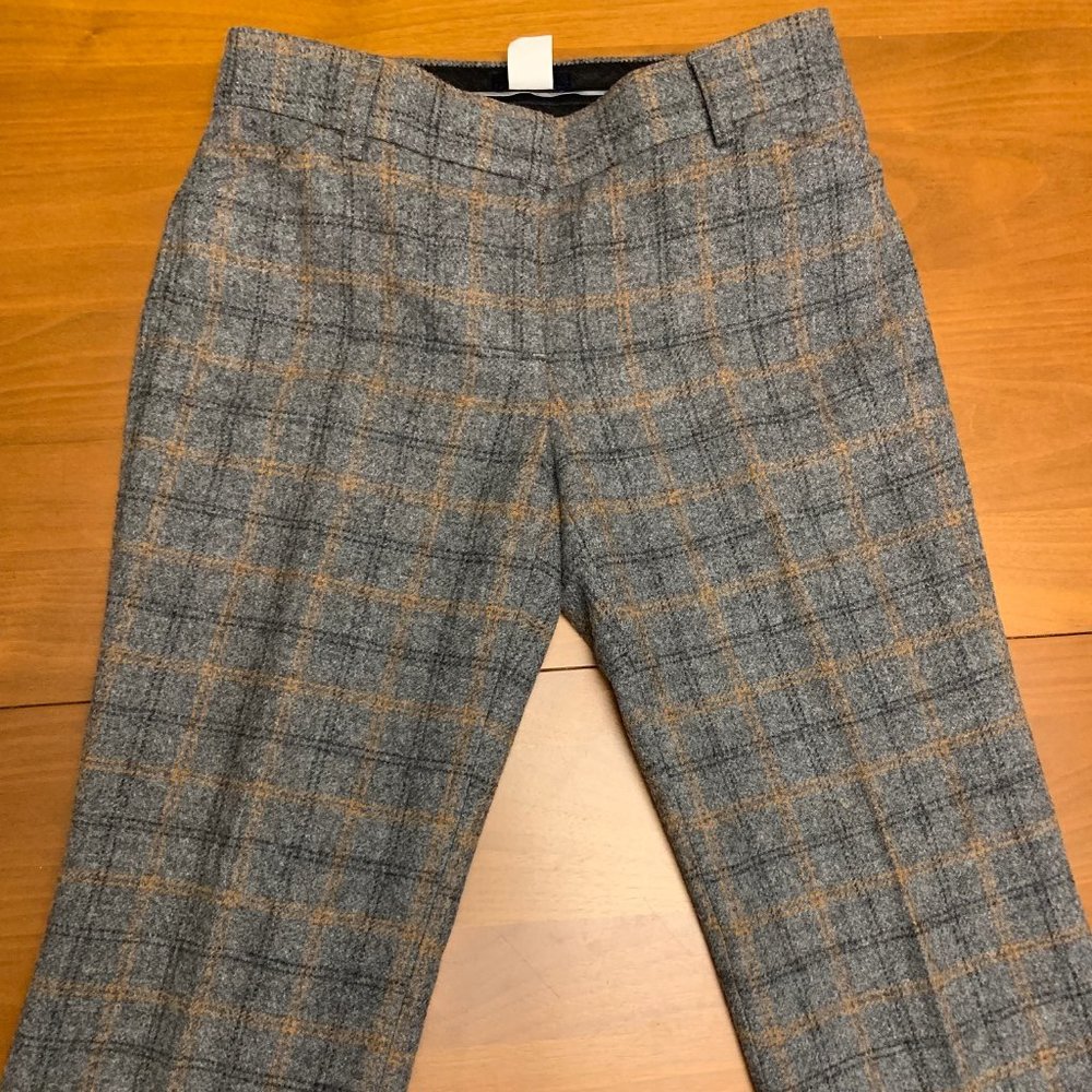 J. Crew Wool Plaid Trouser